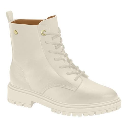 Bota Coturno Feminino Vizzano Tratorado Cano Baixo Cadarço