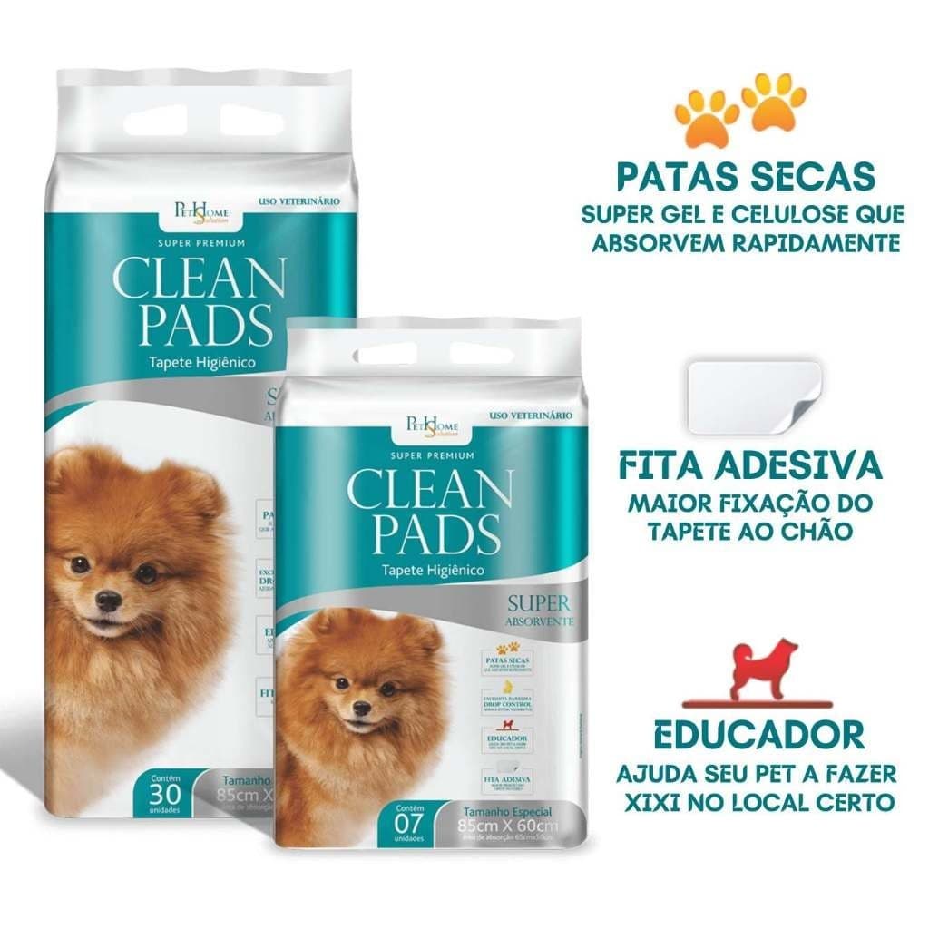 Tapete Higiênico Clean Pads 85x60 Com 30 Unidades Para Caes Filhote e Adultos