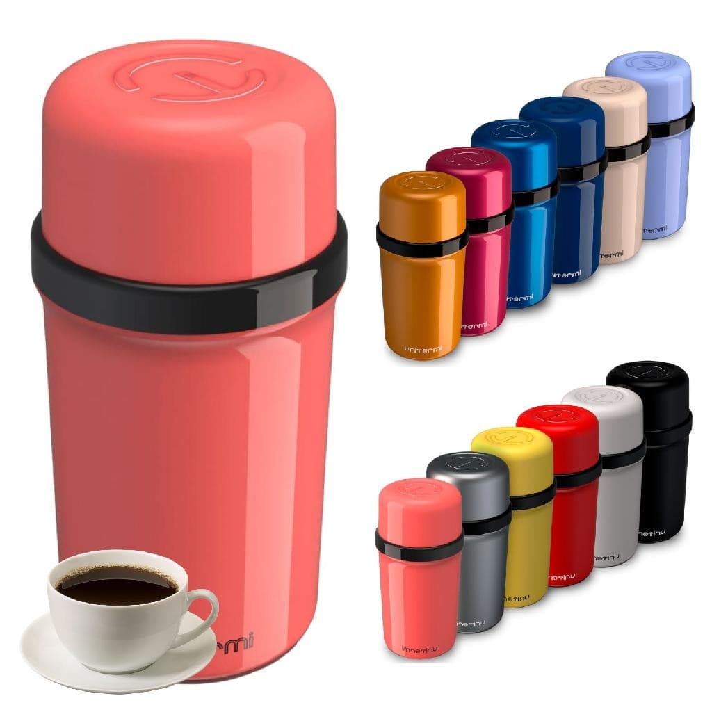 Garrafa Térmica 250ml Fano Rosa Unitermi Café Chá Leite Suco Água Tampa com Copo Leve Portátil