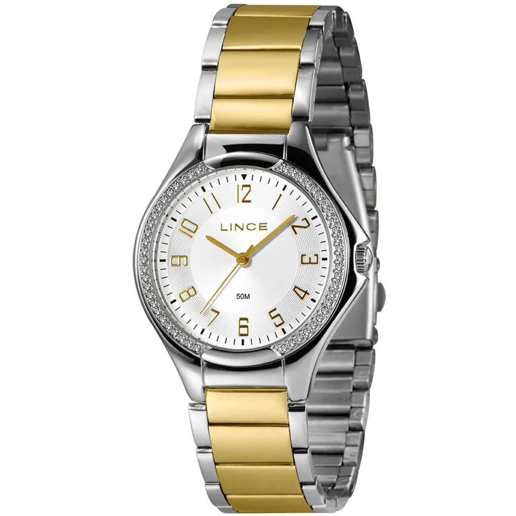 RELÓGIO LINCE FEMININO PRATA /DOURADO LRTJ157L38 B2SK