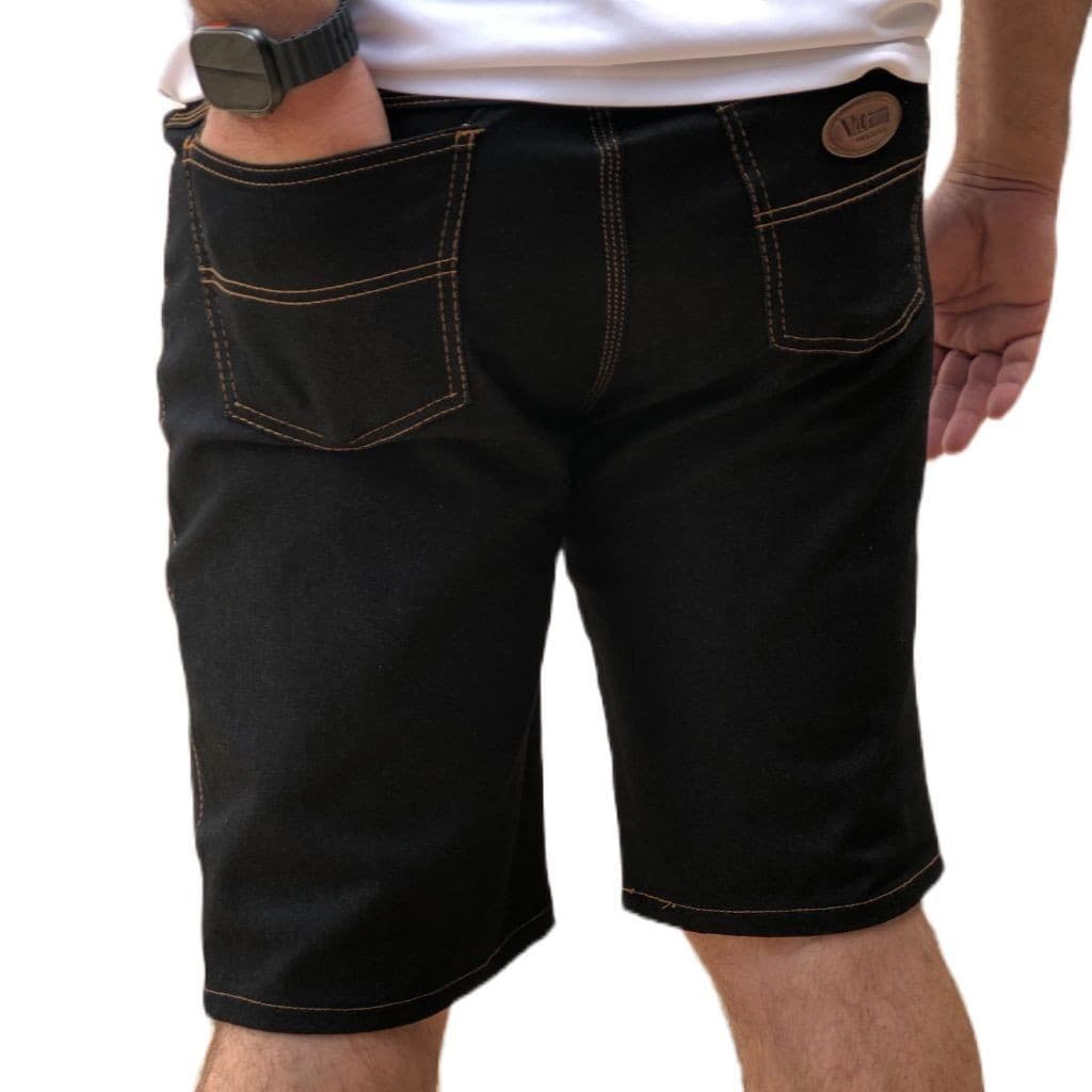 Bermuda Jeans Masculina Casual com Elastano e Conforto