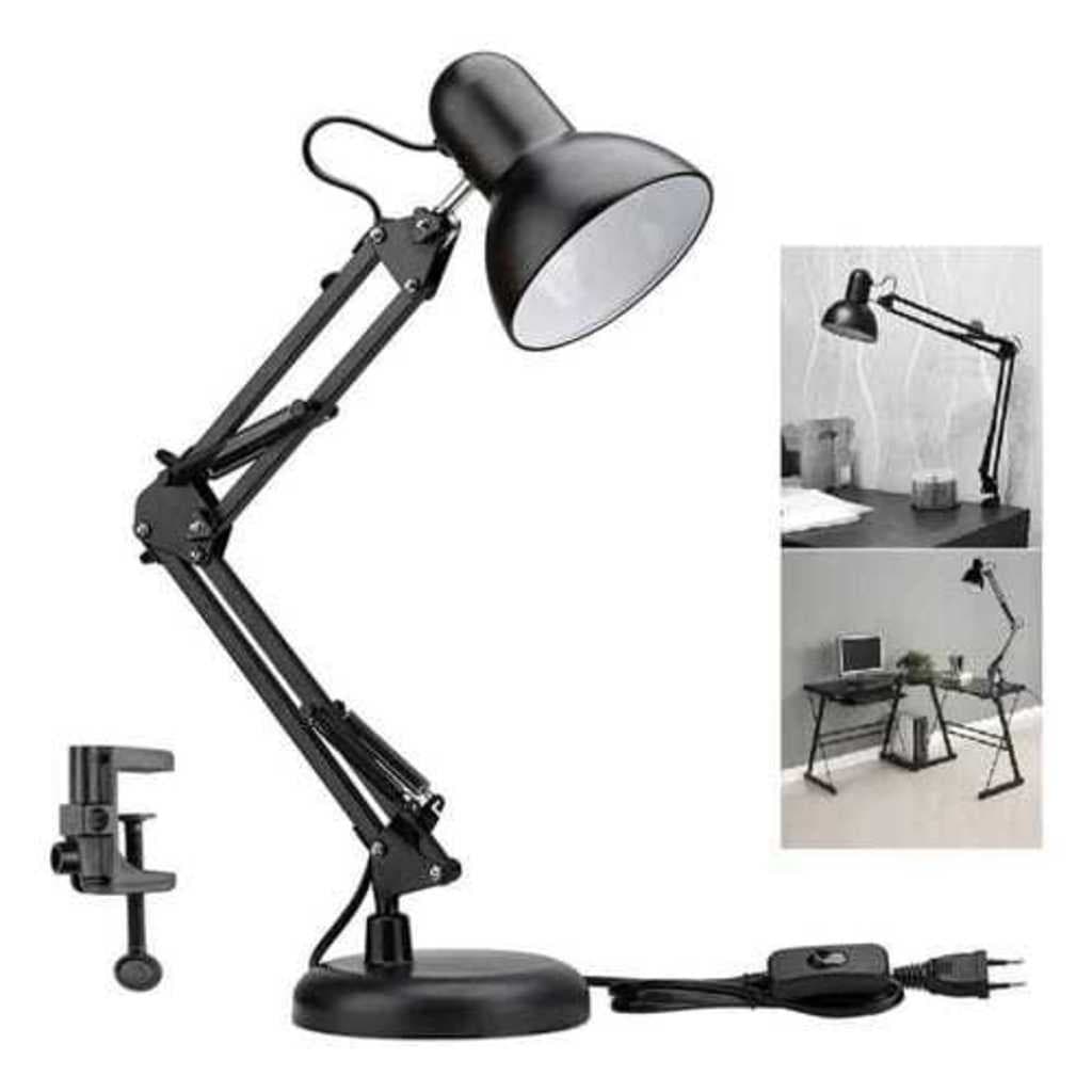 Luminária De Mesa Articulada Abajur Base E Garra