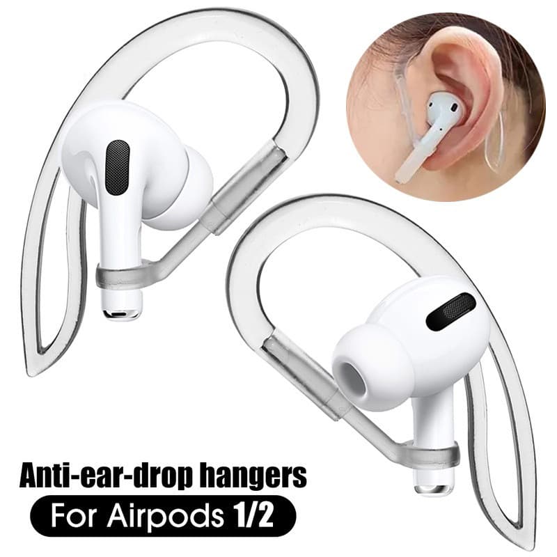 Fone De Ouvido De Silicone Macio Suporte Anti-Perda/Para Airpods 1/2 Generation Transparent Ear Loop/Destacável Queda Earloop/Slip Hook for Sports Headphones