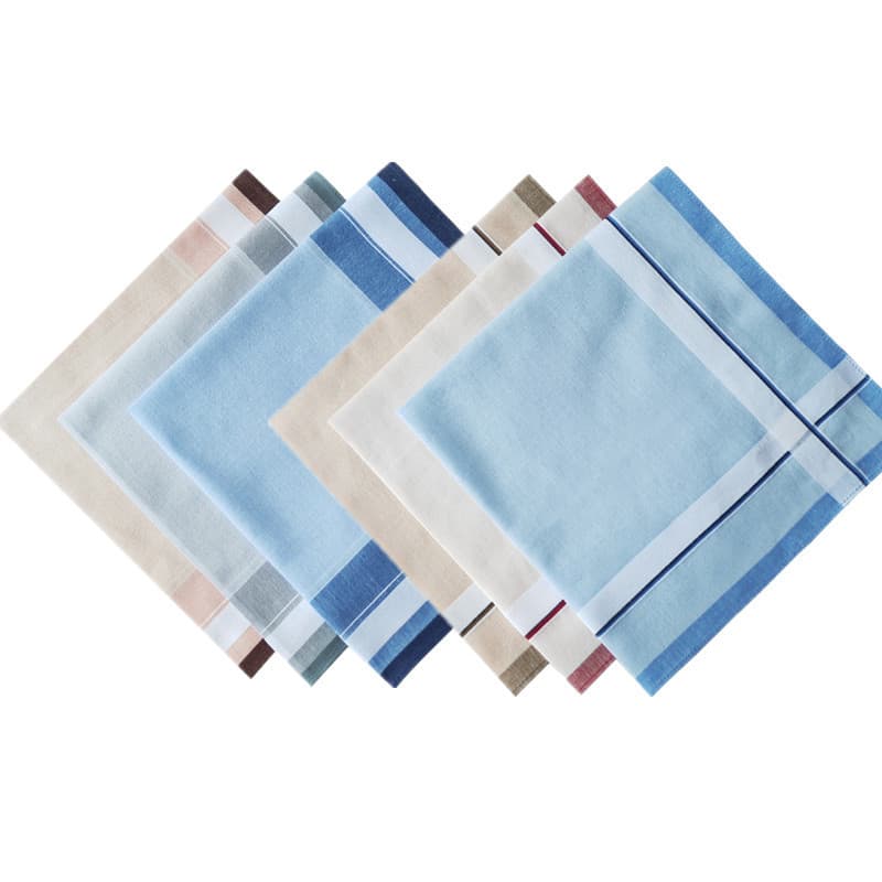 6 Unidades 40x40cm 100 % Algodão Vintage Listrado Xadrez Lenços Masculinos Suor Bolso Toalhas Quadradas