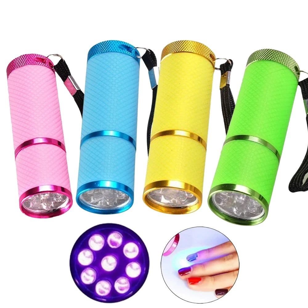 Mini Lanterna Portátil Led Ultra Violeta Seca Unha Gel Uv