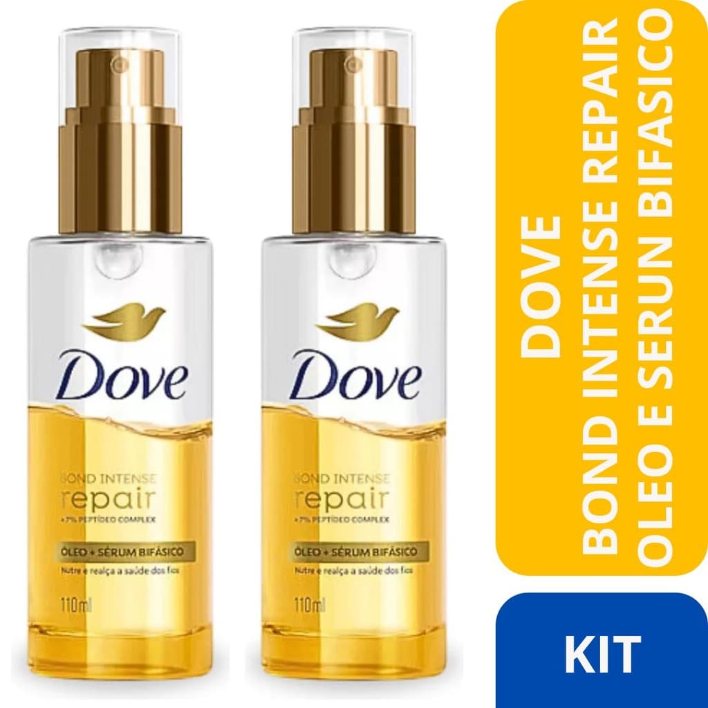 Kit 2 Óleo E Sérum Bifásico Bond Intense Repair 110ml Dove