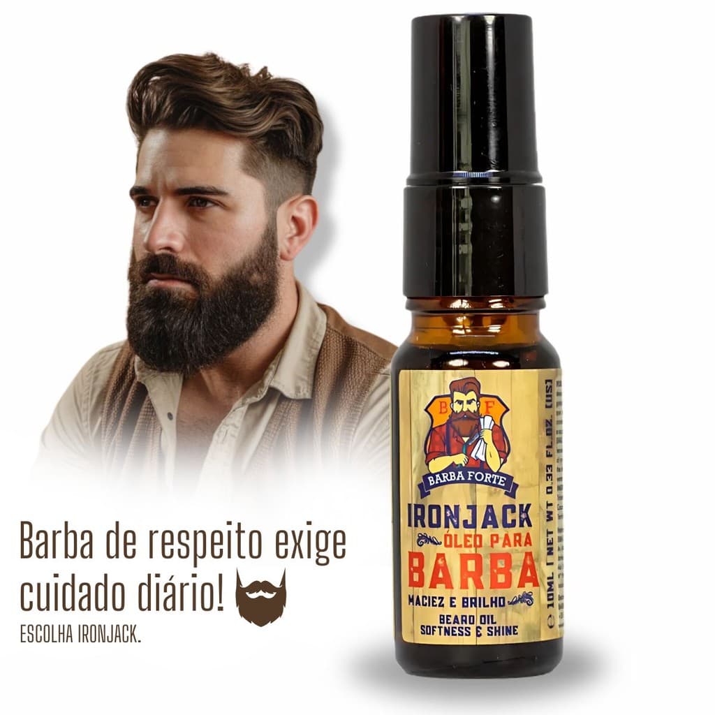 Óleo Para Barba Ironjack 10 Ml  Barba Forte