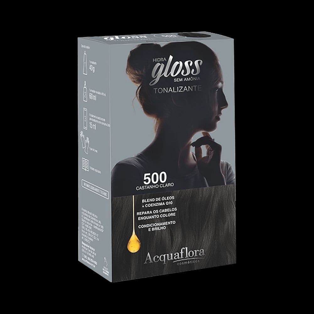 AcquaFlora Kit Acquaflora Hidra Gloss 500 Castanho Claro - T