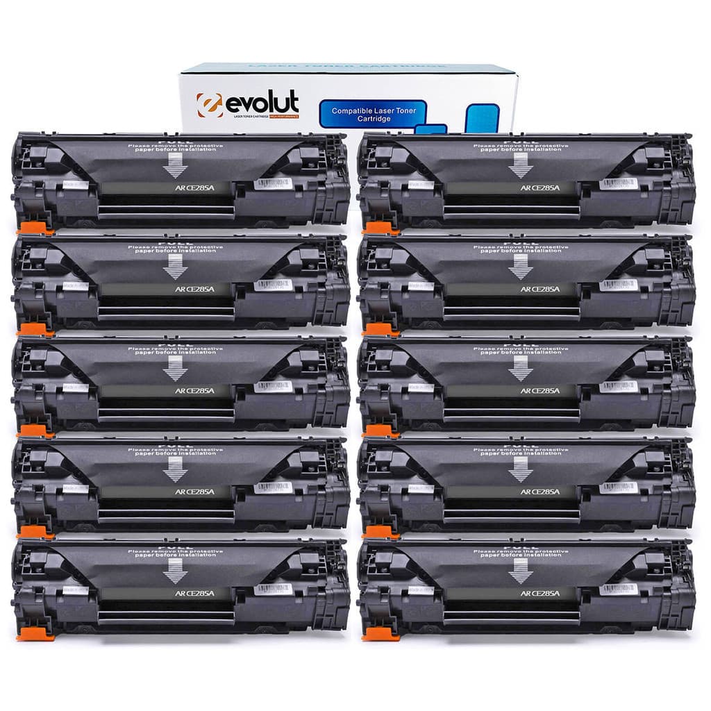 Kit 10x Toner Compatível 285A Preto Evolut p/ M1132 M1210 M1212 P1109w M1212nf 1217fw 1219nf 1.600