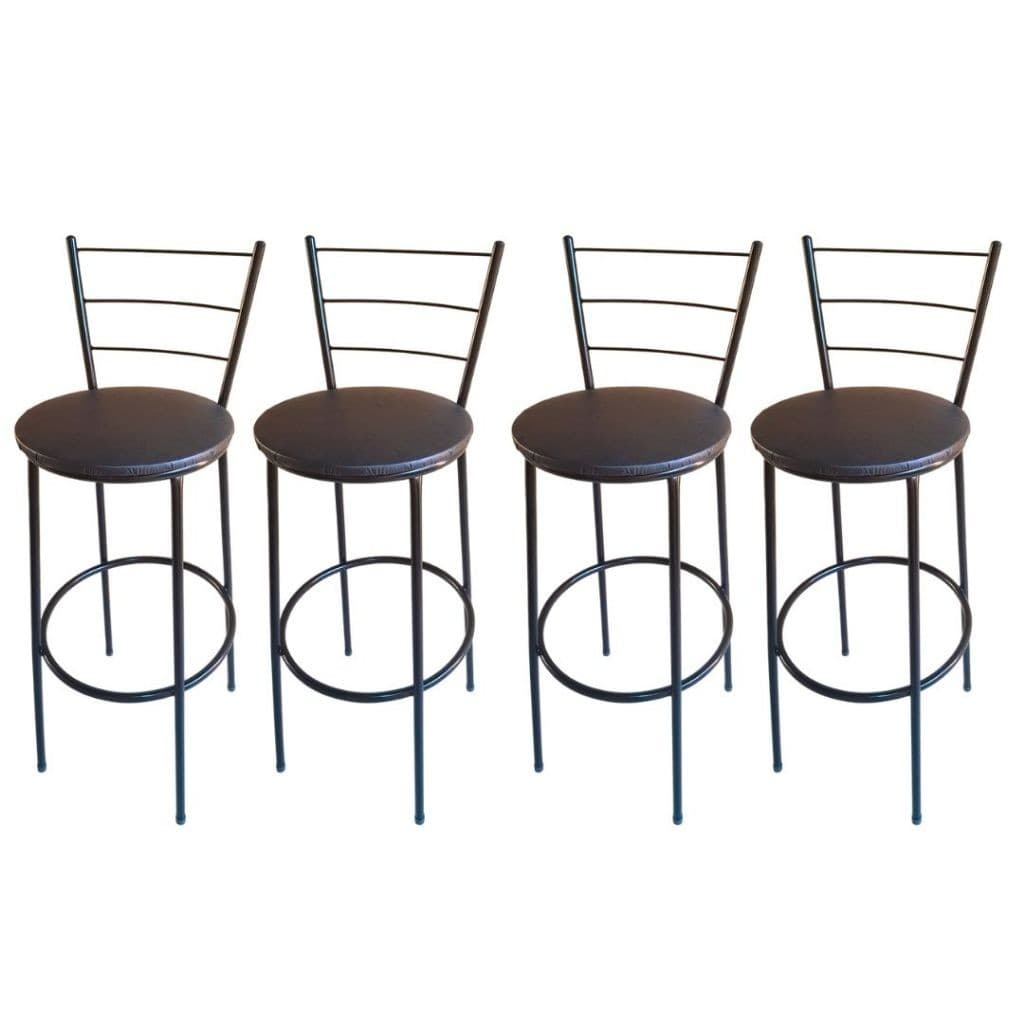 Banqueta Alta 4 UNIDADES Tipo Bistro Preto Para Cozinha Área Gourmet 70cm Altura do Assento até o Chão