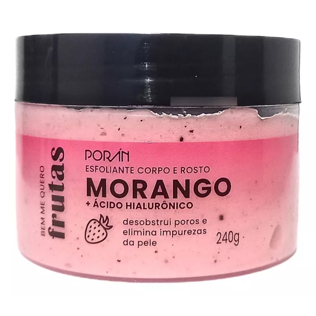 Esfoliante Morango Corpo e Rosto 250g - Poran