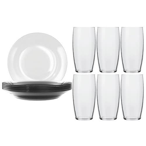 Kit 6 Pratos Fundos Astral E 6 Copos Oca Nadir Promoção