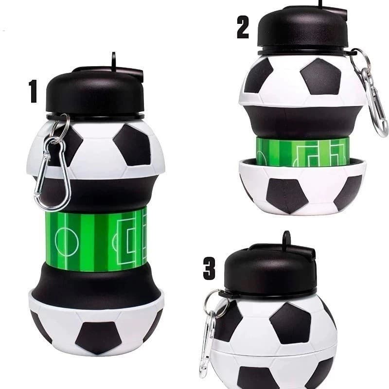 Copo Dobrável Infantil Garrafa Esférica Silicone para Esportes Ar Livre Portátil 500ML