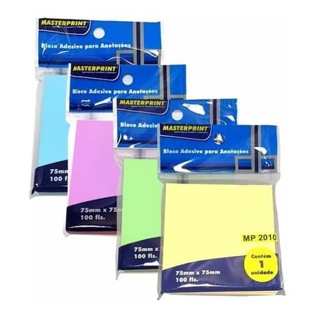 Kit Bloco De Notas 75x75mm Bloco Adesivo Para Anotações Colorido