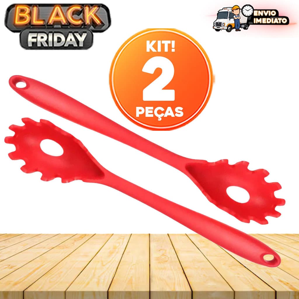 Kit 2 Pegadores de Massa em Silicone - Resistente até 230°C - Ideal para Cozinha, Casa e Restaurantes