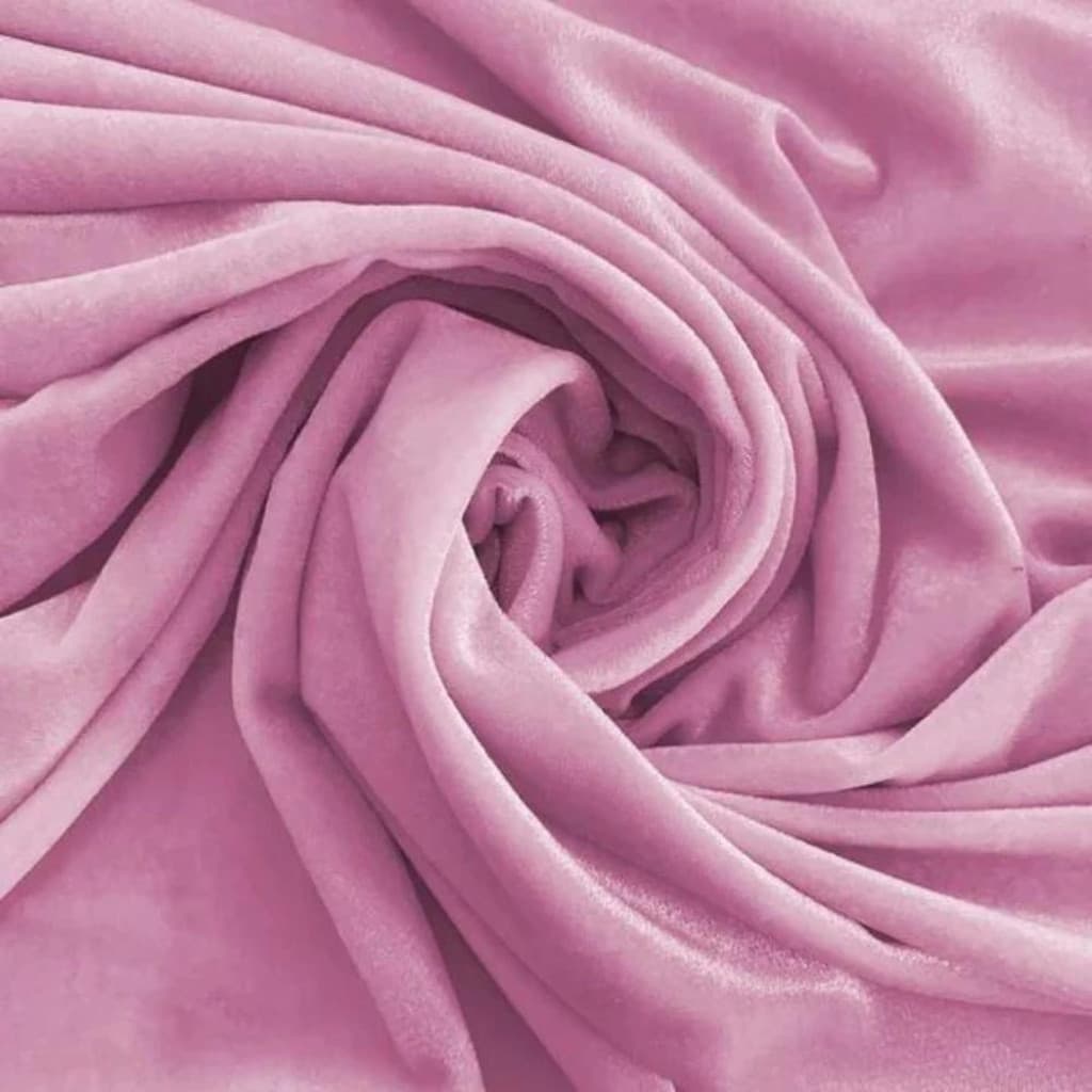 Tecido Veludo Rosa Suede Liso Veneza Poliéster 4 Metros