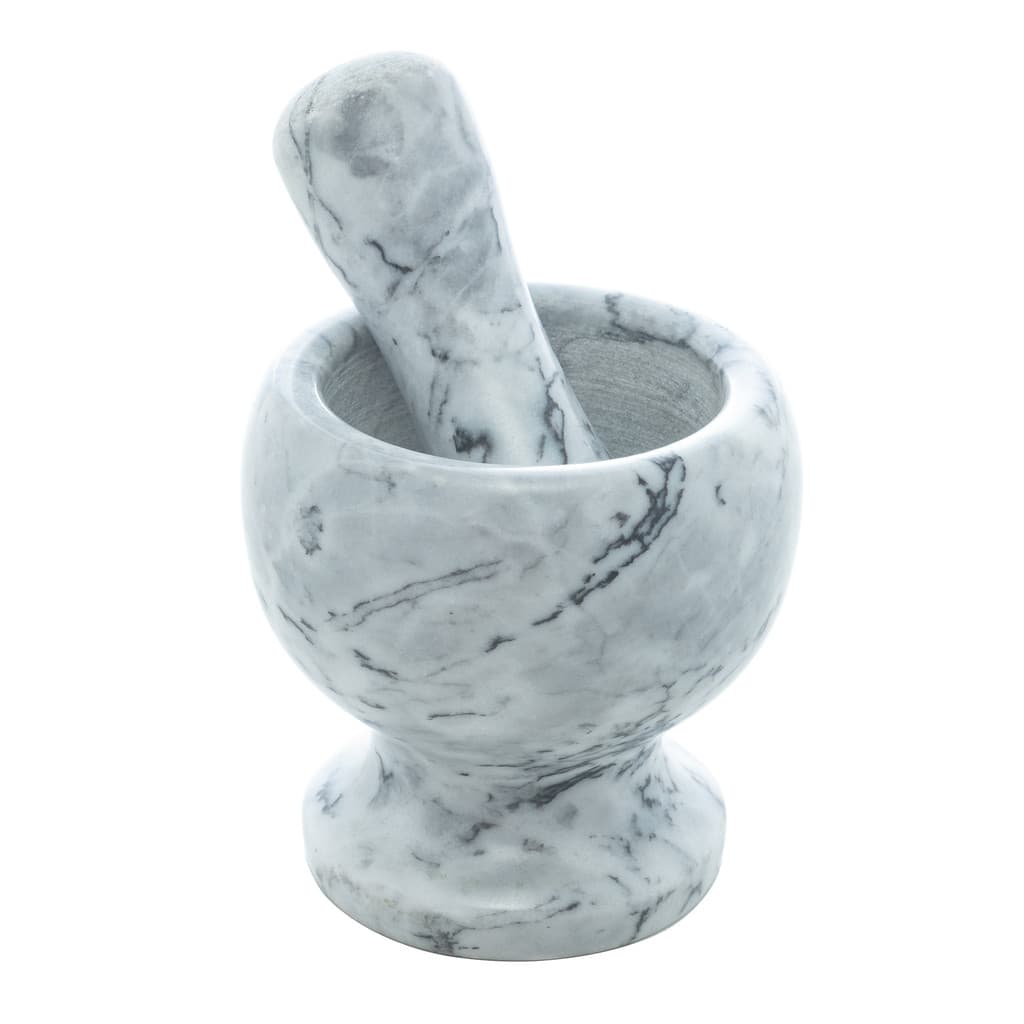 Pilão de Mármore com Socador  11cm x 11cm - Wolff