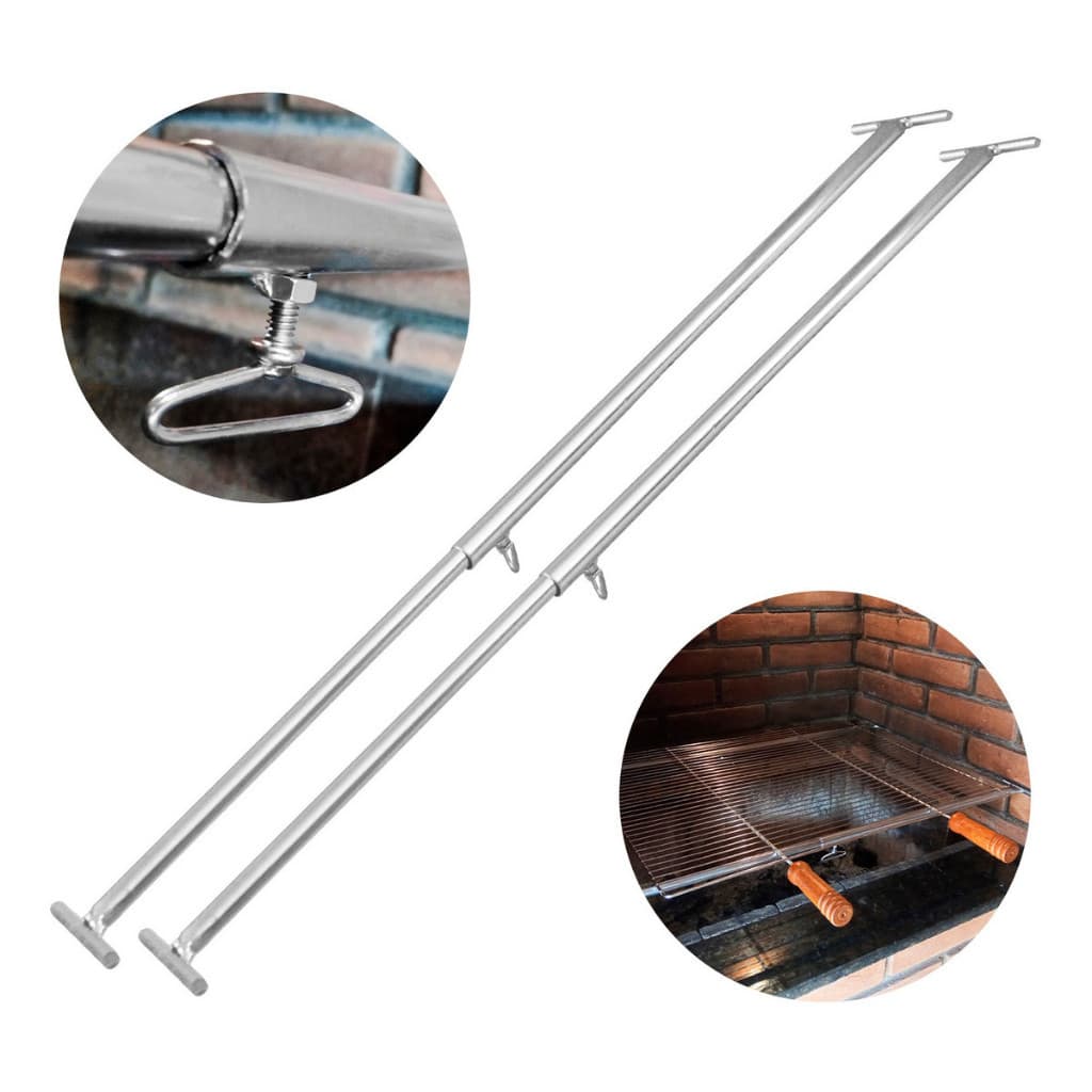 Suporte Extensor ajustável para Grelhas Churrasqueira churrasco para o vão de 60cm até 105cm