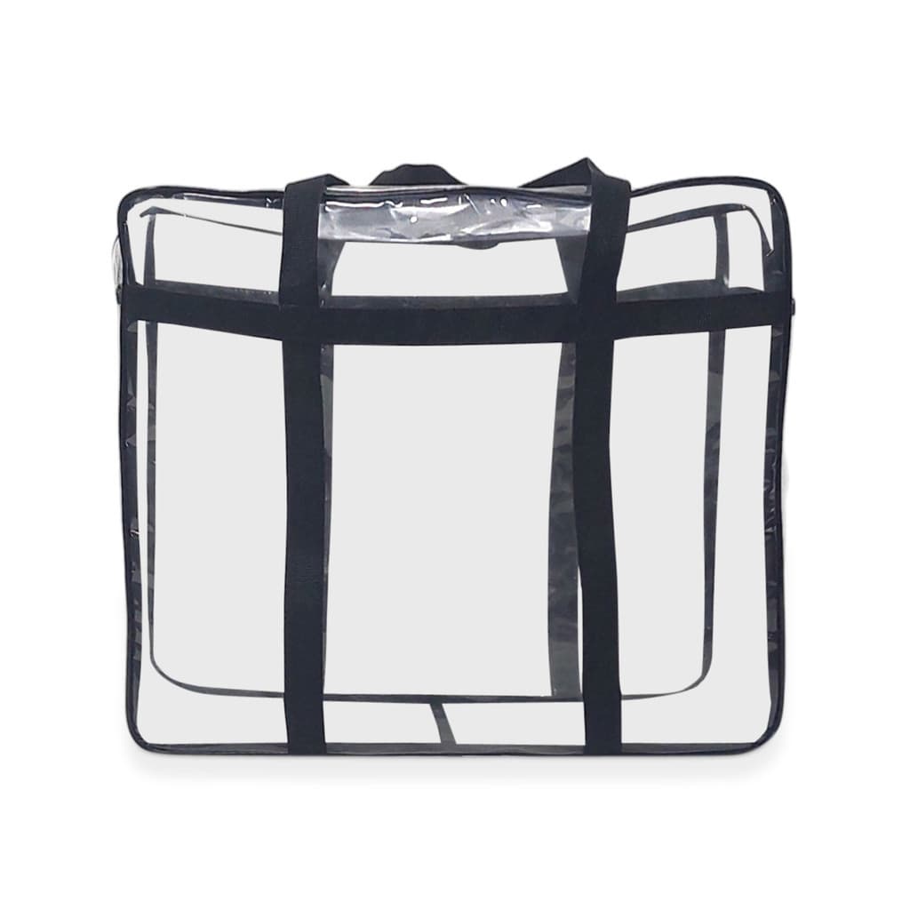 Bolsa sacola cristal PVC transparente organizador guarda roupa cobertor roupa 50x40 viagem passeio