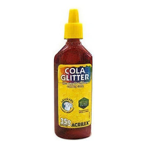 12 Und Cola Com Glitter Acrilex Vermelho 35g
