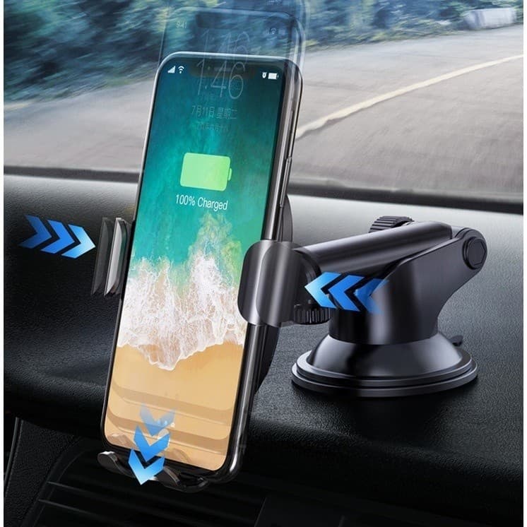 Suporte Com Ventosa Giratório De Celular Tripé Carro