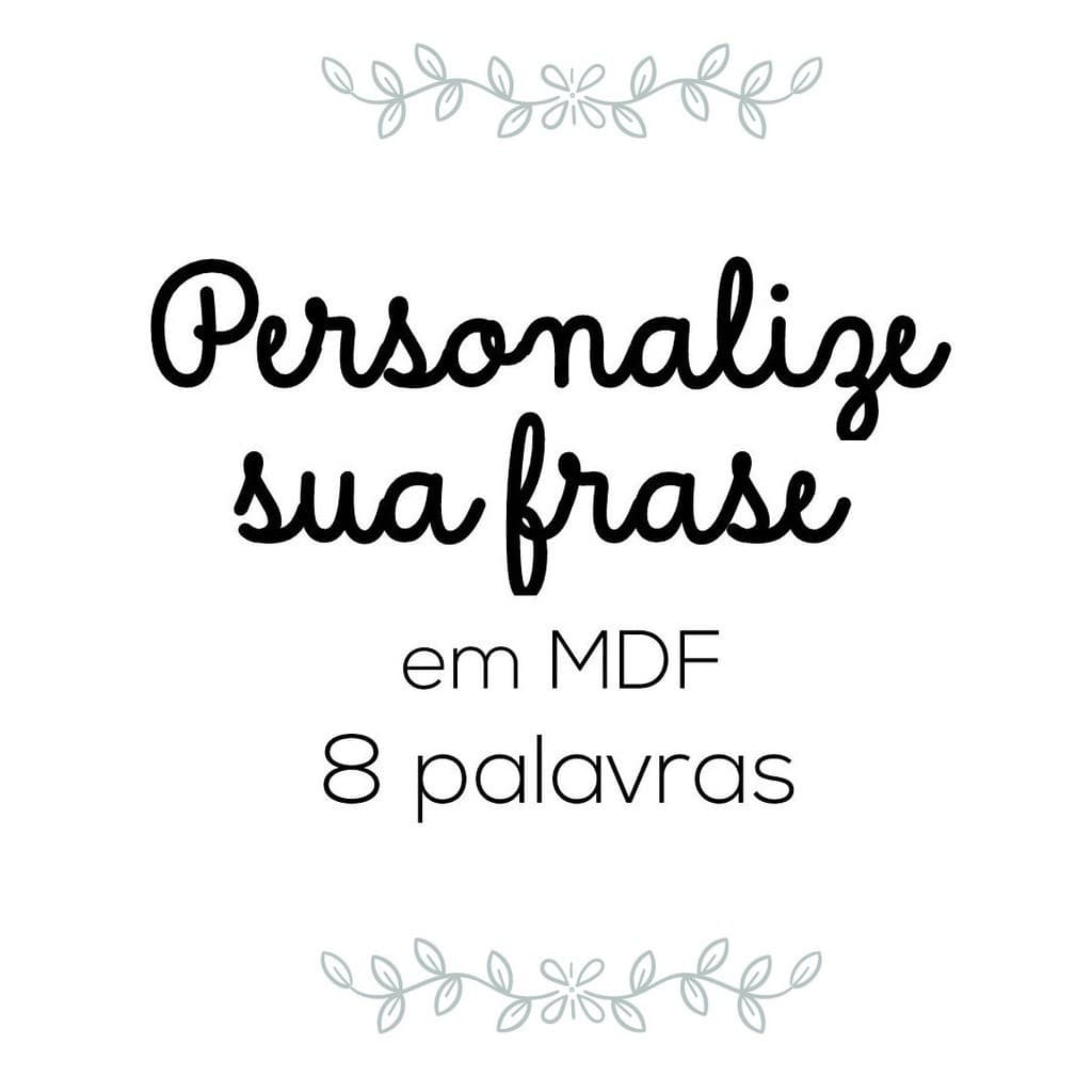 Frase Personalizada em MDF Lettering Kit 8 Palavras + Mini aplique Decorativo