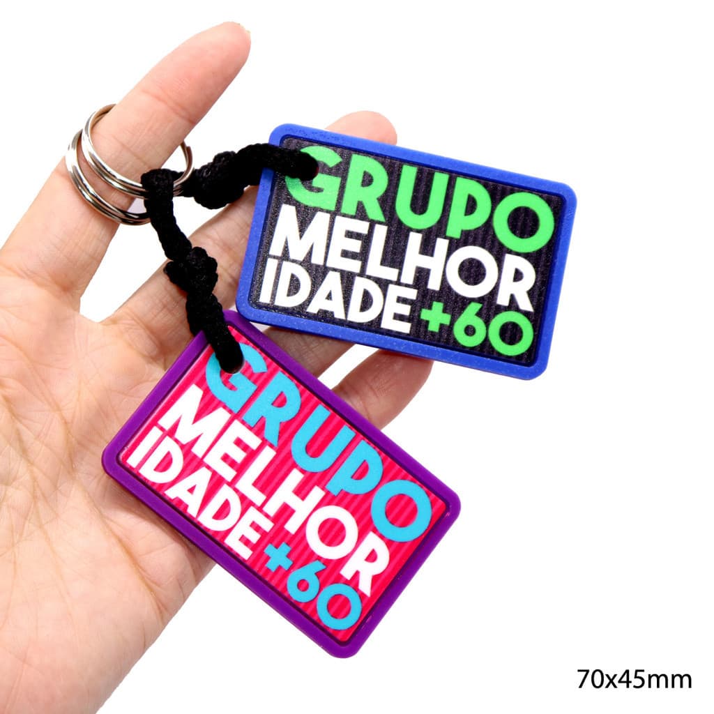Tag Identificação Grupo Melhor Idade 60+ p/ Mala/Mochila