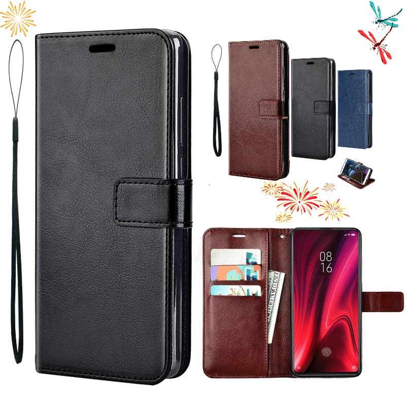 Infinix Hot 11s NFC Estojo Para Telefone , Portátil De Couro Com Cordão , Carteira Dobrável