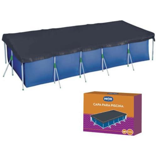 Capa Para Piscina Retangular 7600L Mor 4,72x2,36m PVC Lona