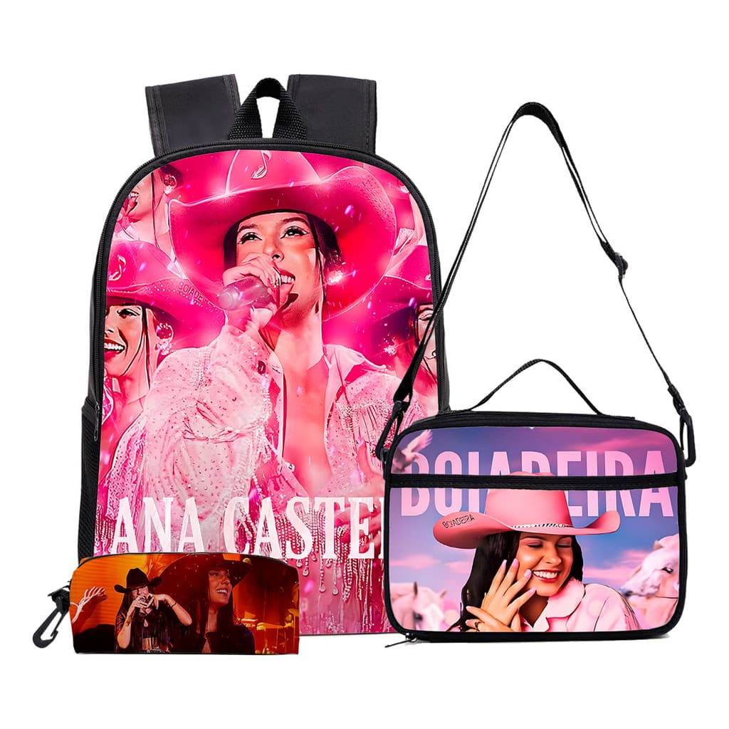 Mochila Ana Castela Kit Com Mochila, Lancheira E Estojo