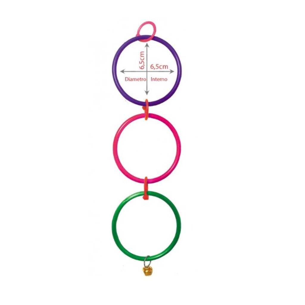 Brinquedo Argola para Passaros 6,5cm - Agapornes