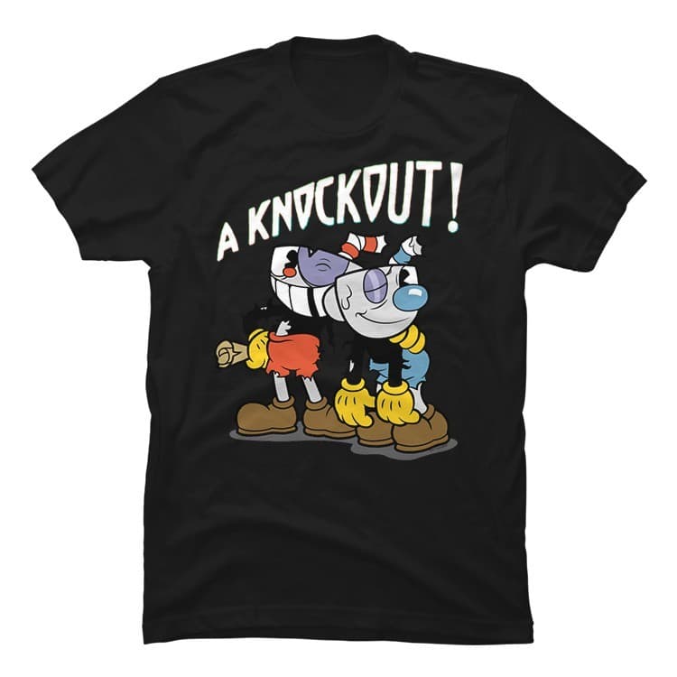 Camisa Camiseta Básica Unissex A Knockout Cuphead