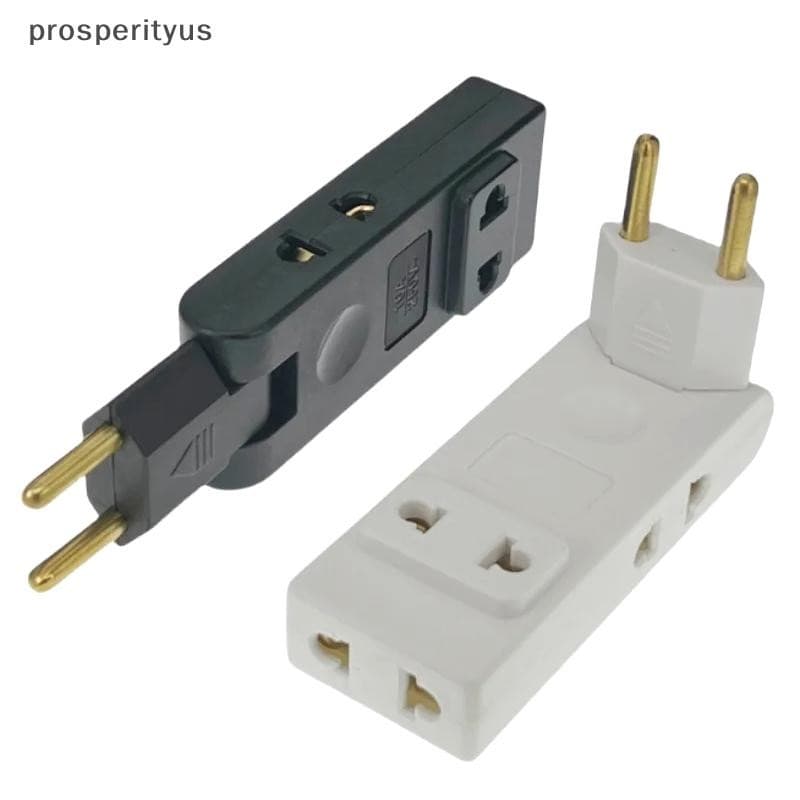 [prosperityus] Extensão De Tomada De Parede 4 Em 1 Elétrica Ue Adaptador 180 Graus De Viagem Conversor De Energia Portát