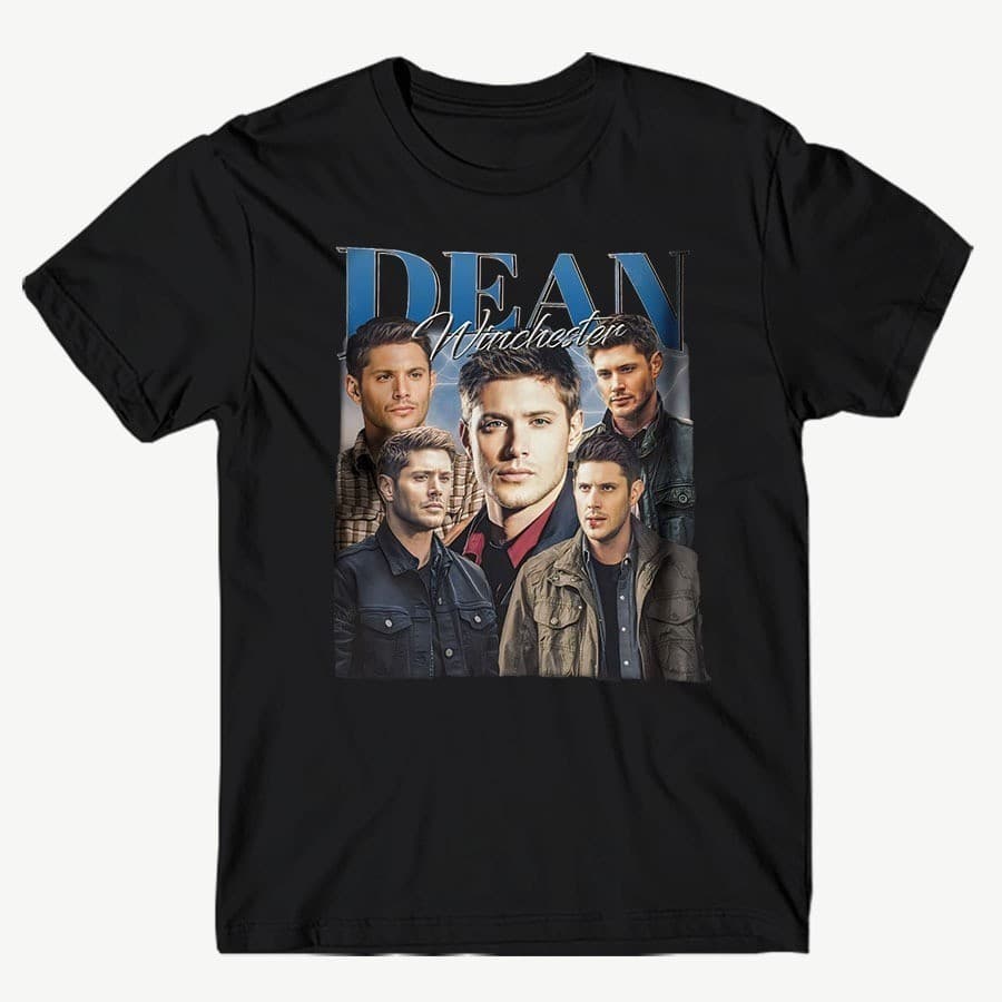 Camisa Camiseta Básica Serie Clássica Supernatural Dean Winchester Estampa Full.