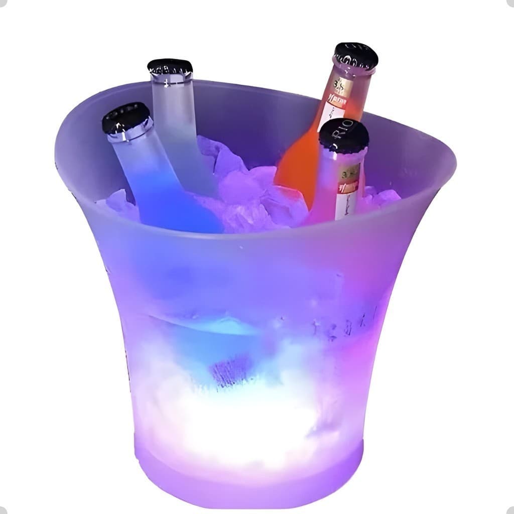 Balde P/ Gelo Rgb Caixa De Som  Integrada Bluetooth 5 Lt
