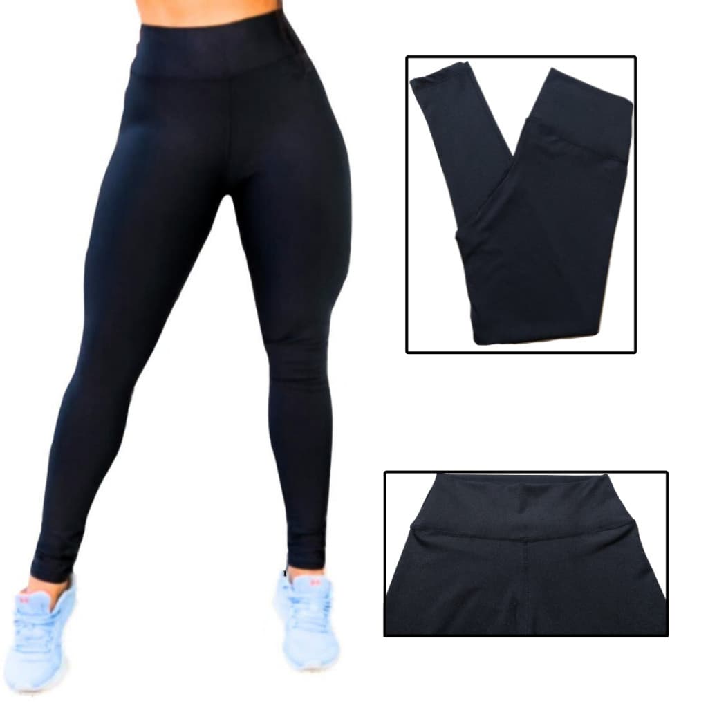 Kit 2 Calça Legging Esportiva Feminina Cintura Alta Para Academia
