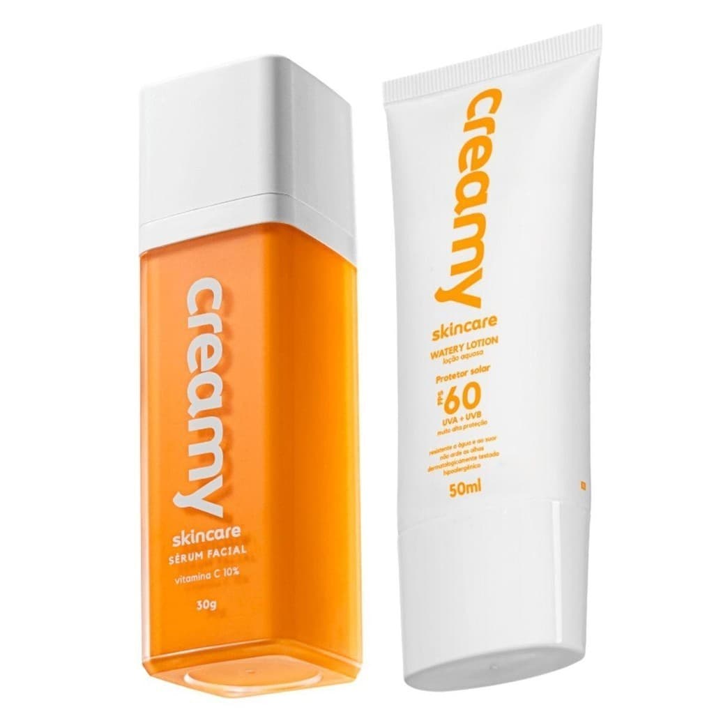 SÉRUM FACIAL VITAMINA C + PROTETOR SOLAR FPS 60 CREAMY SKINCARE