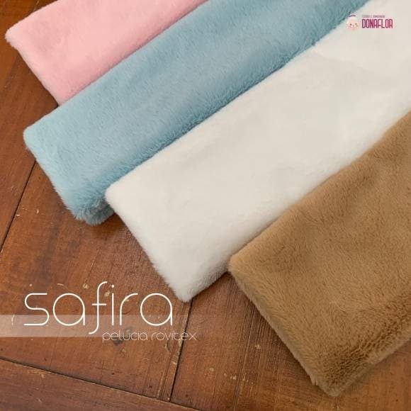 Recorte 40x80cm Pelúcia Safira pelô Médio e Super Macia - Ideal para Ursos e Coelhos