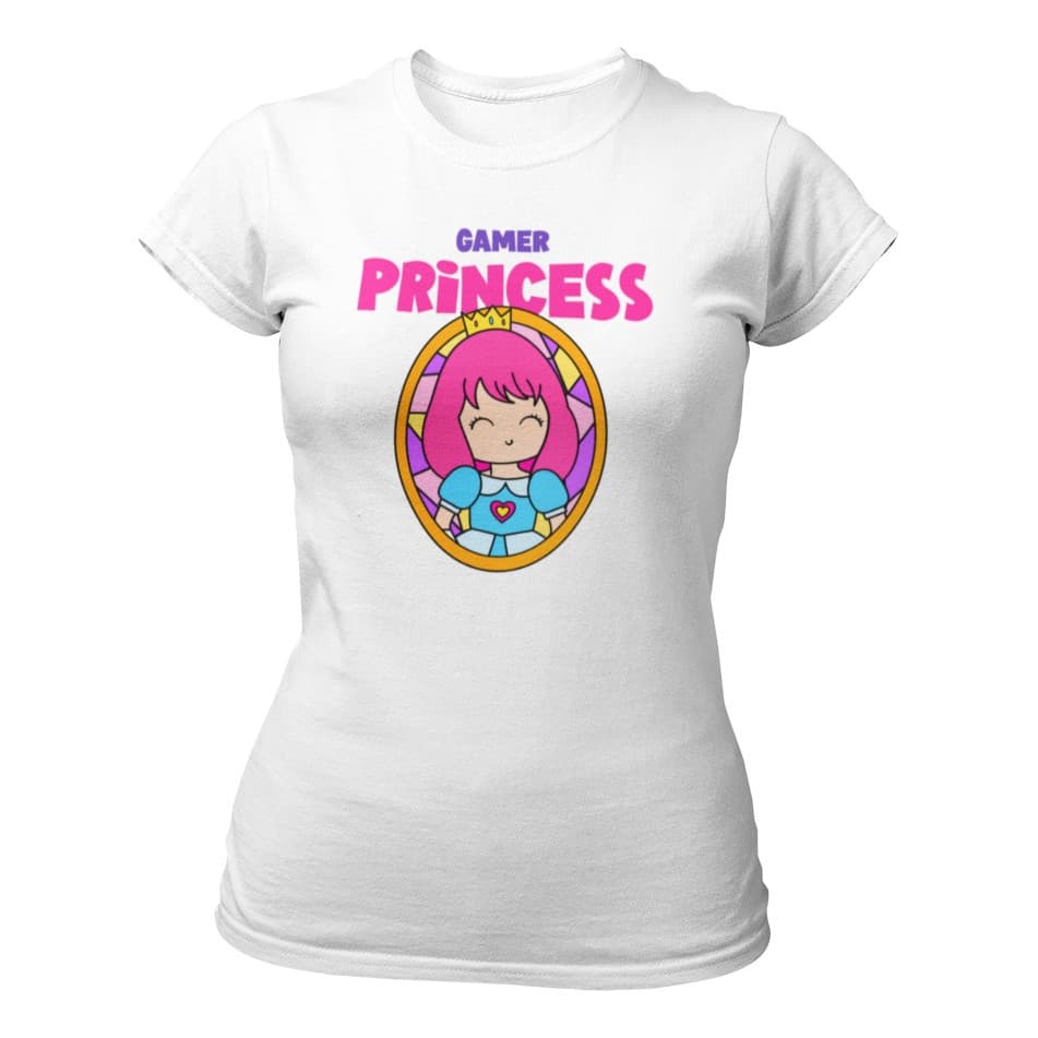 Camiseta Baby Look Feminina Estampa Jogo Princesa Gamer