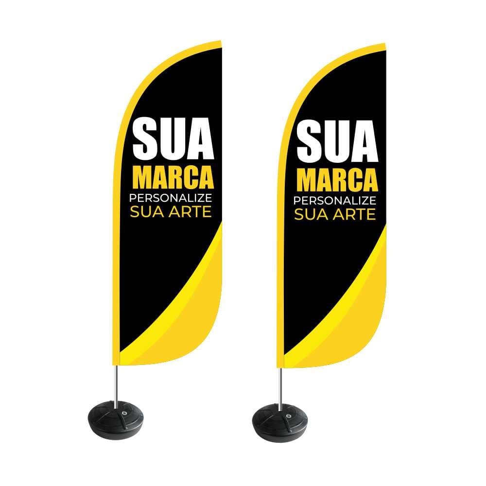 Wind Banner Personalizado Kit Completo 2 UNIDADES do Seu Jeito 2,8m