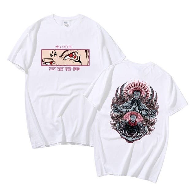 Camiseta Básica 100% Algodão Masculina Sukuna Jujutsu Kaisen Anime