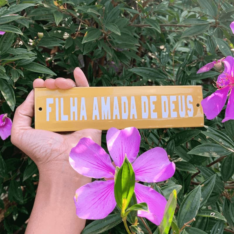 Placa Esmaltada - Filha amada de Deus