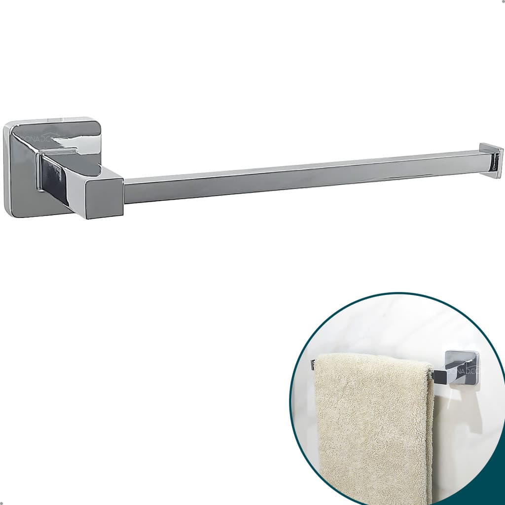 Porta Toalha De Rosto Mãos Cromado Suporte De Parede Para Toalha Banheiro Toalheiro Reto Metal Inox