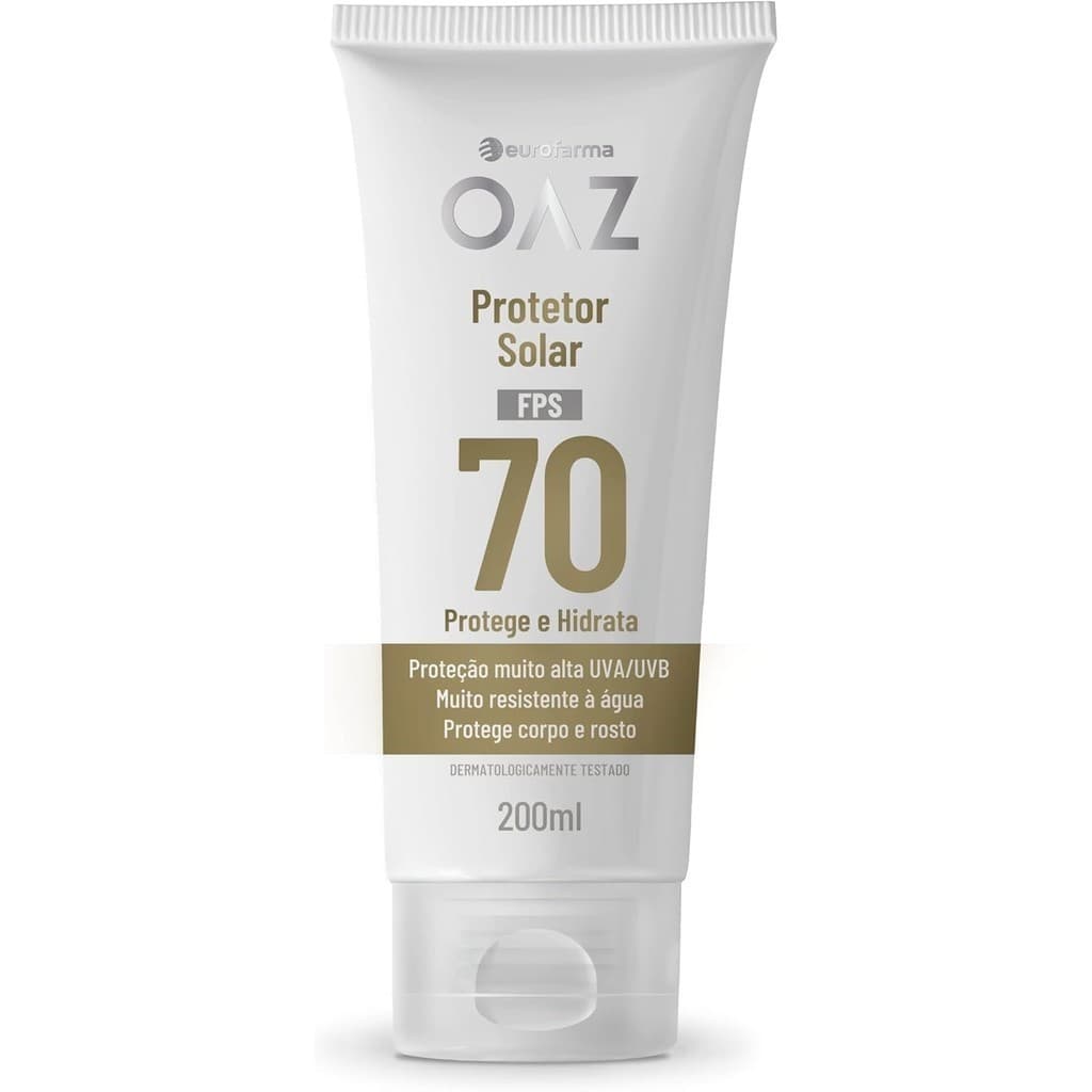OAZ Protetor Solar Para Corpo e Rosto 70FPS 200ml Eurofarma