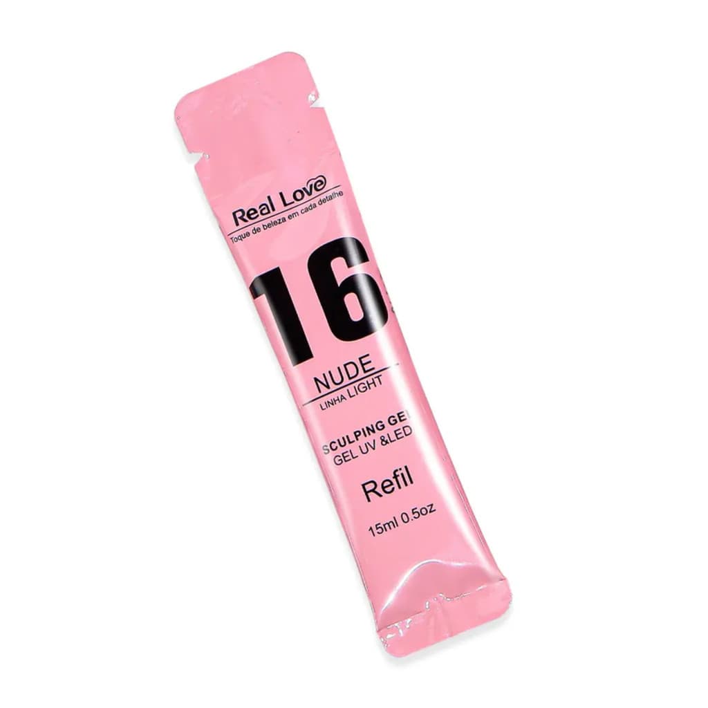 Gel Real Love 10g / 15g Refil Em Sache Bisnaga Nude 16