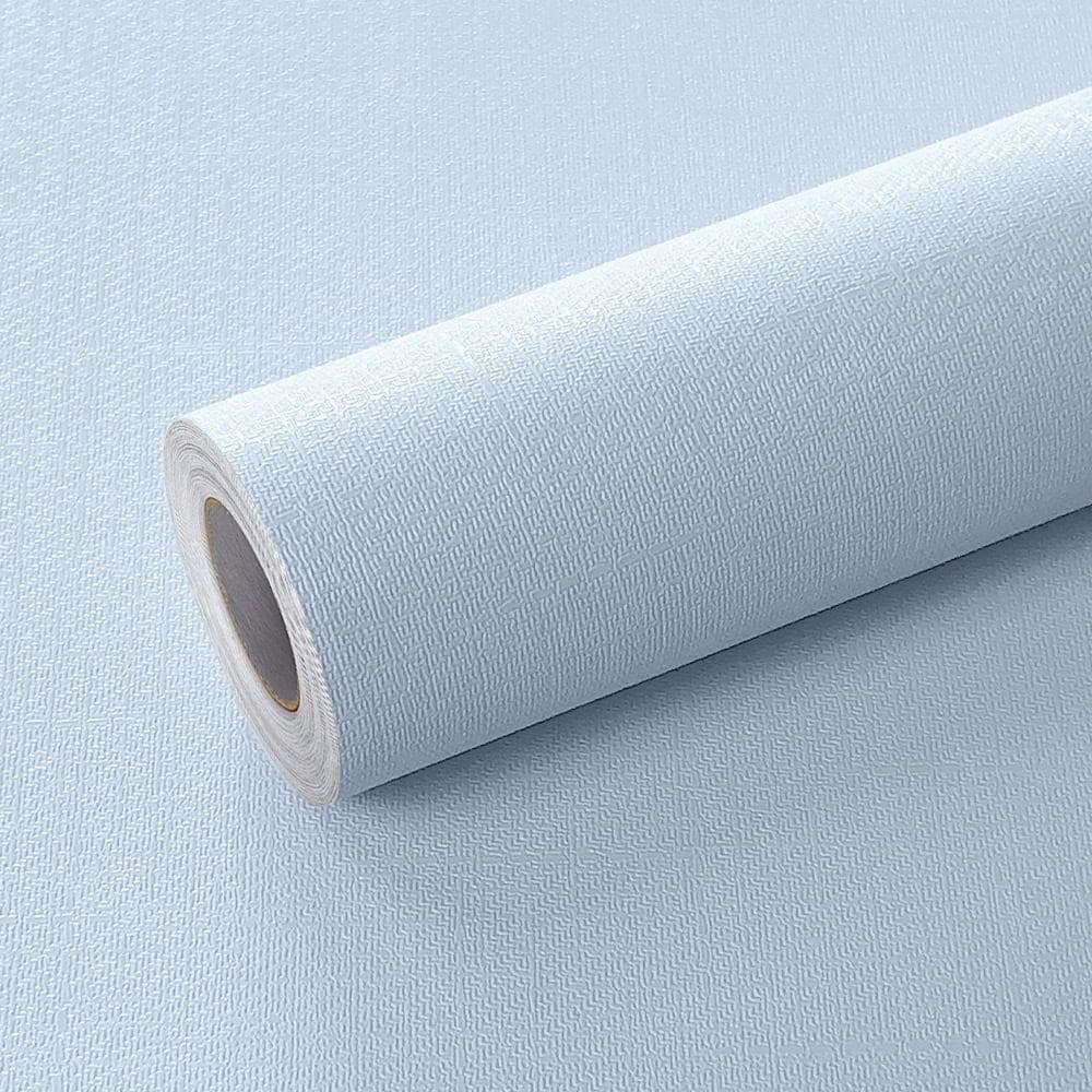 Papel de Parede Adesivo Lavavel Texturizado Linho Azul Claro 5M