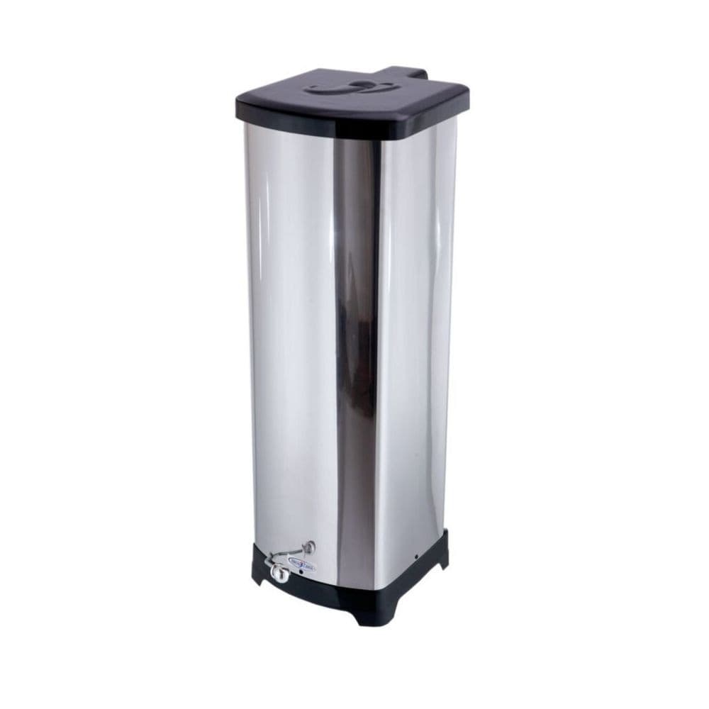 Lixeira Aço Inox Quadrada Espelhada Com Pedal E Plastico Interno Ideal Para Escritorio Empresa Academia Casa 30L