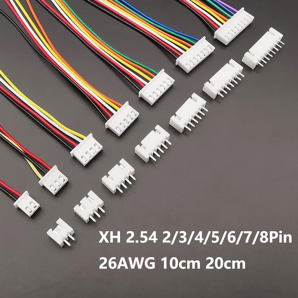 5 Conjunto JST XH2.54 XH 2.54mm Conector De Cabo De Fio 2/3/4/5/6/7/8/9/10 Pinos Macho E Fêmea Tomada 20cm Comprimento D