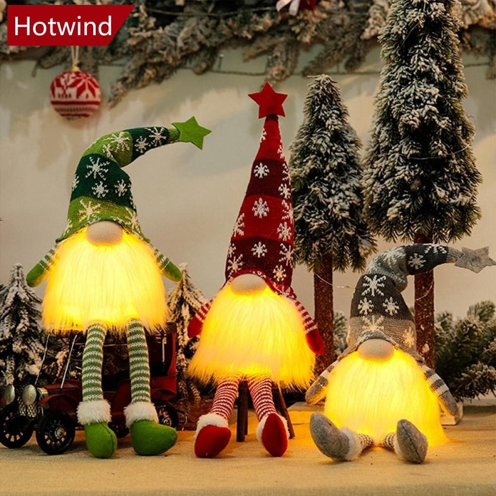 Boneco de Natal Iluminado - Rena Rudolph Sem Rosto para Decoração de Vitrine e Árvore de Natal