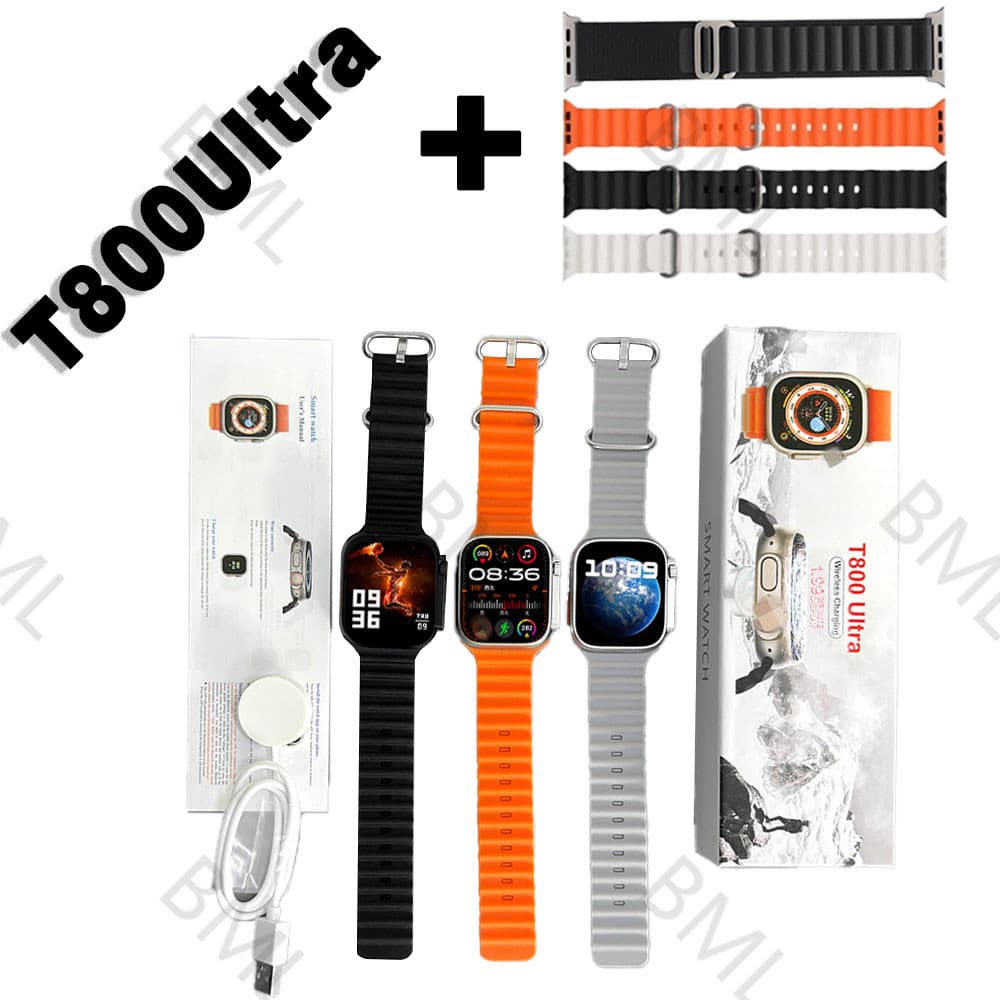 Smartwatch T800 T10 U9 T900 Ultra 2 Series 9 Ultra Calculadora Cardíaca Monitoramento Da Frequência